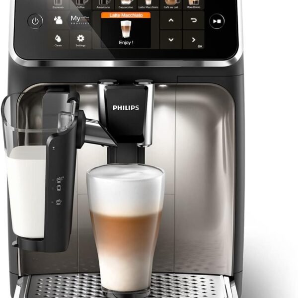 PHILIPS Kaffeevollautomat LatteGo 5400 Serie, Chrom, 12 Spezialitäten