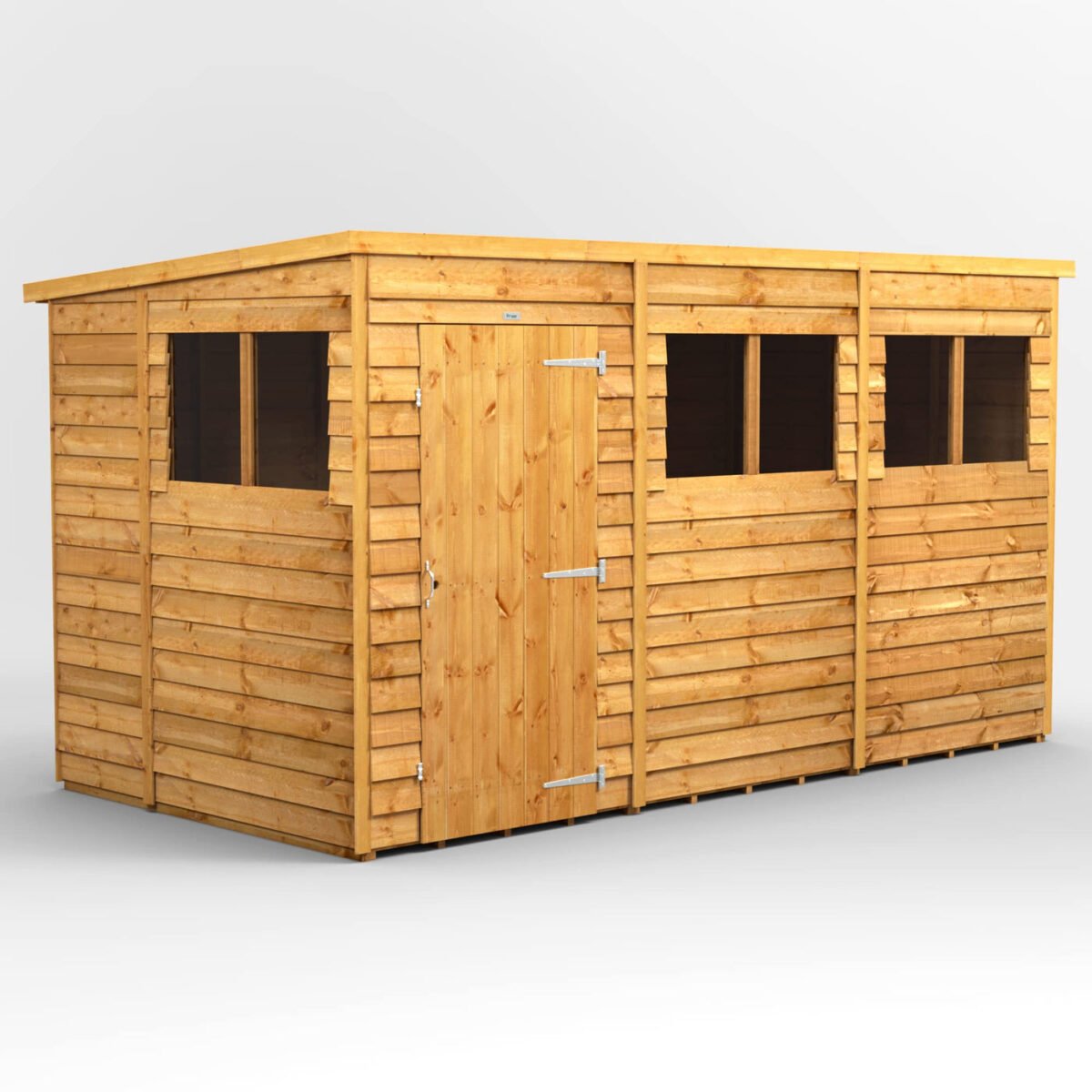 POWER High Grade Premium Pent Overlap Wooden Shed