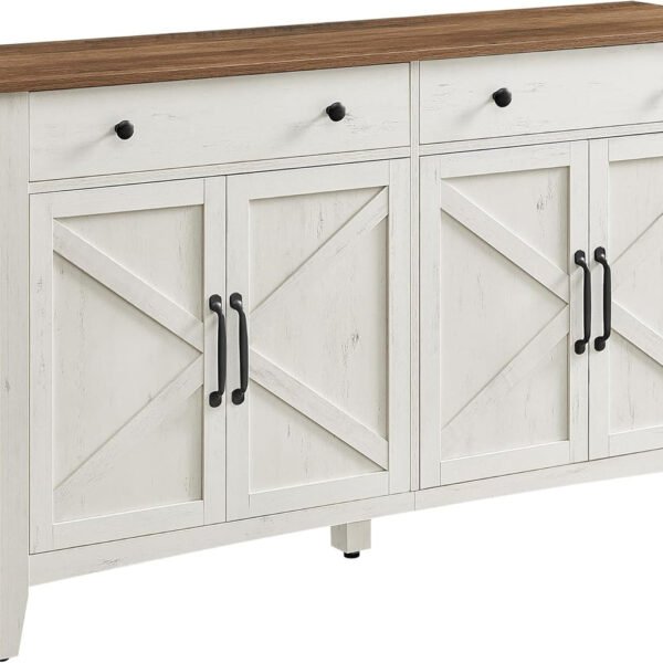 VASAGLE Küchenschrank mit 4 Türen, Sideboard