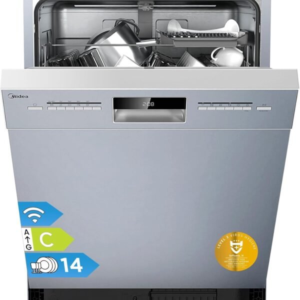 Midea Geschirrspüler Unterbau 60cm Spülmaschine Einbau 14 Maßgedecke EEK C