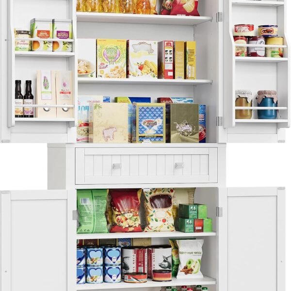 VASAGLE Küchenschrank, Mehrzweckschrank freistehend, 76 x 40 x 182 cm