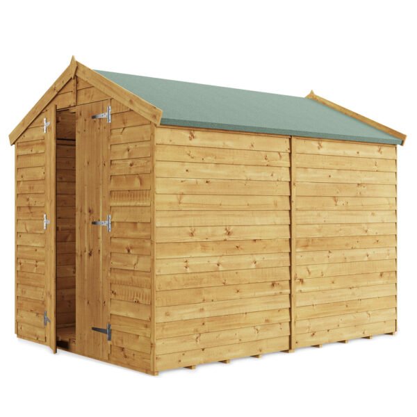 BillyOh Keeper Overlap Garden Shed with Floor Wooden Garden Storage Shed with Apex Roof