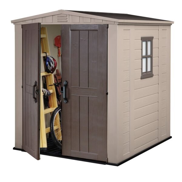 Keter 17197898 Factor Outdoor Garden Storage Shed